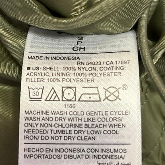 Old Navy Women's Green High Neck Sleeveless Puffer Vest Coat Jacket Size S - Picture 4 of 4